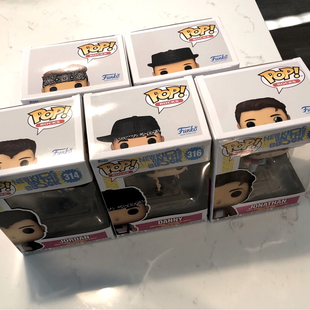 New Kids on the Block Funko Pop Set - 5 Figures - Unopened